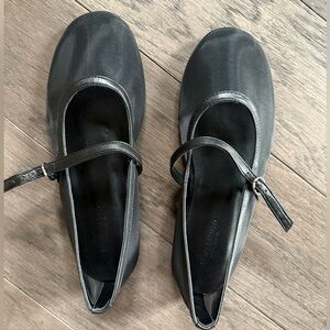 Tony Bianco Black Flats with Strap